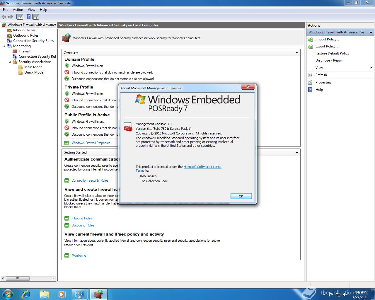 Microsoft Windows Embedded POSReady 7, 1.1.0242.0 - The Collection Book